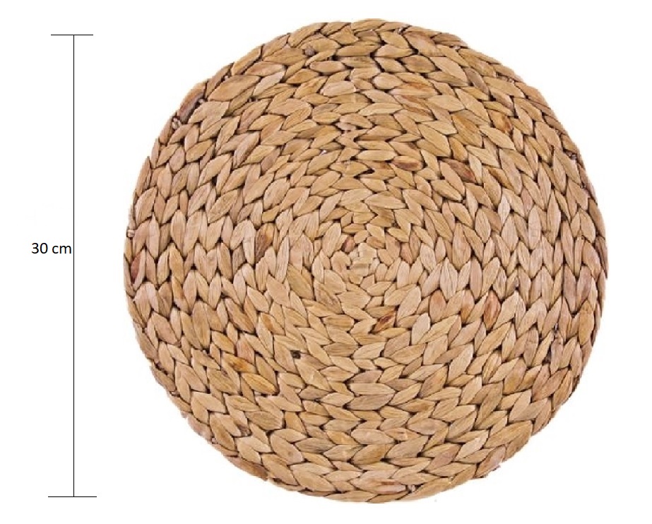 Placemats, Rond, Set van 4 Stuks, Waterhyacint - Creative Tops