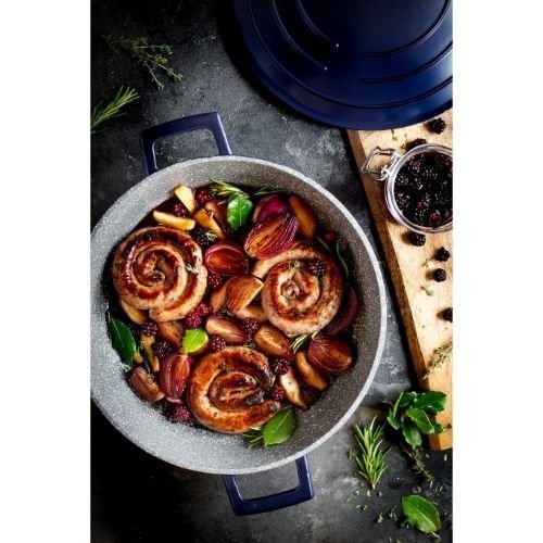 Braadpan, 24 cm, 4 L, Gietaluminium, Metallic Blauw - MasterClass