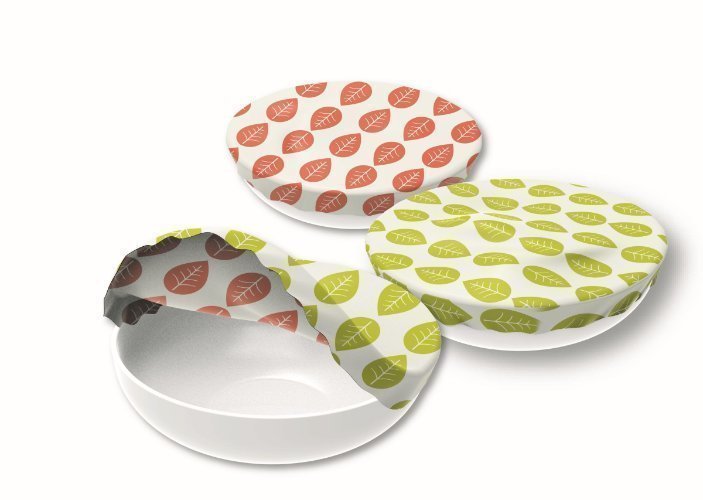 Vegan Schaal Cover - Leaves - Zonder Was - Set van 3 Stuks - Bee's Wax