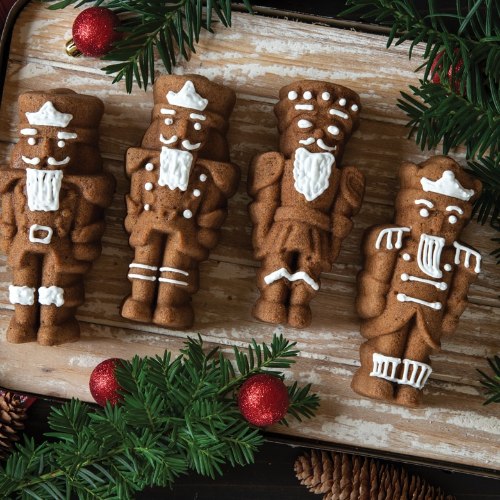 Bakvorm "Nutcracker Sweets Cakelet Pan" - Nordic Ware | Sparkling Silver Holiday