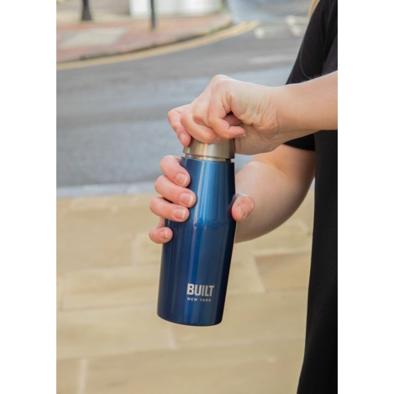Mini Dubbelwandige Apex Fles, 0.33 L, Nachtblauw - BUILT New York | Perfect Seal