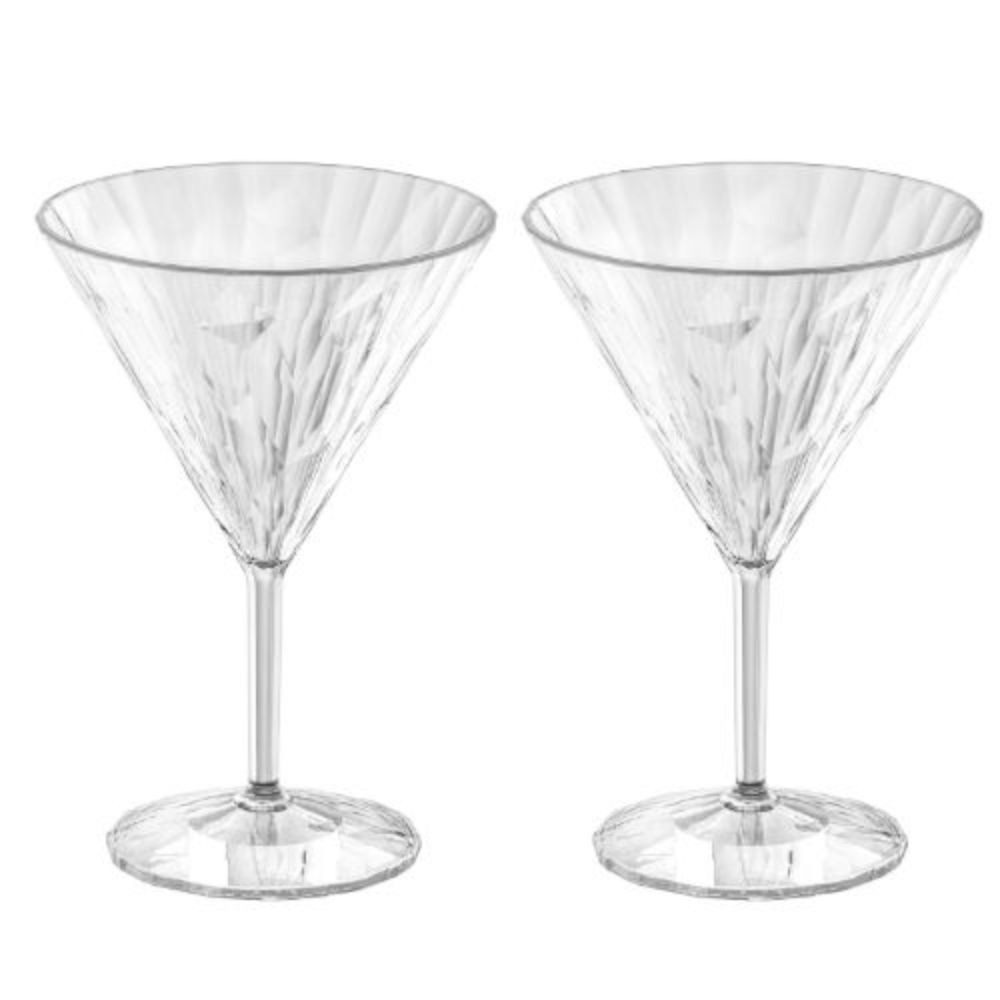 Martiniglas, 0.25 L, Set van 2, Organic, Transparant - Koziol | Club No. 12