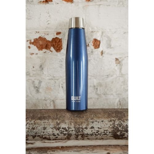Dubbelwandige Thermosfles, 0.54 Liter, Blauw - BUILT New York | Perfect Seal 