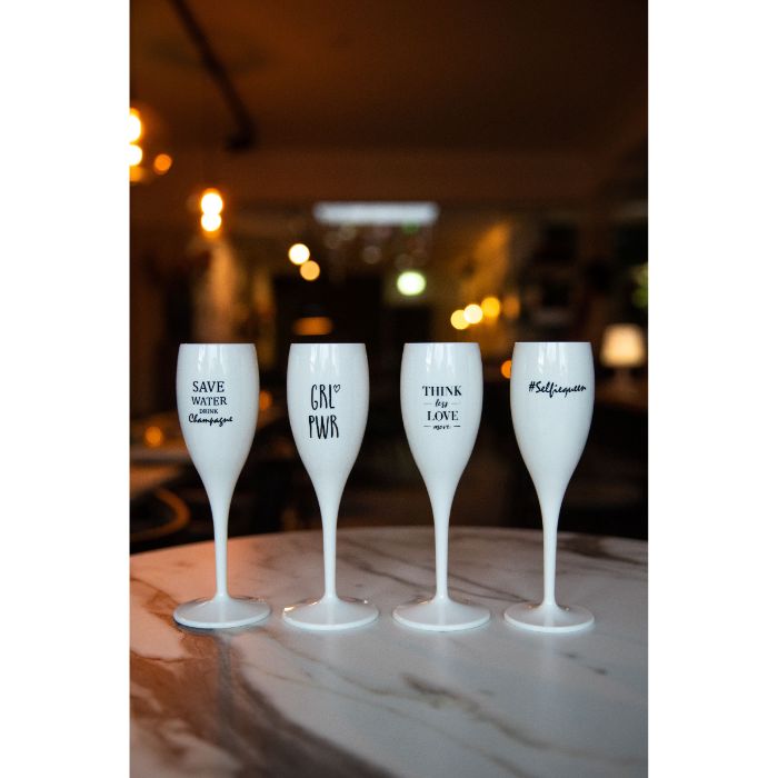 Champagneglas 'Think Less Love More' - Koziol | Cheers No. 1