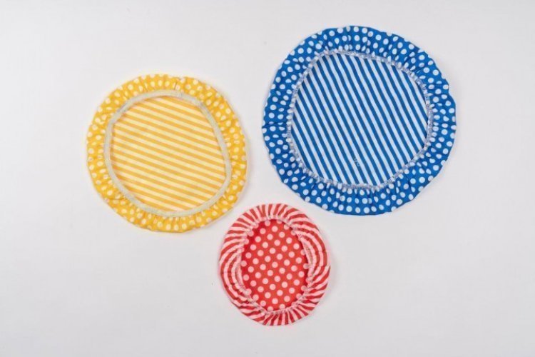 Schaal Cover - Gestreept - Gekleurd - Set van 3 Stuks - Bee's Wax