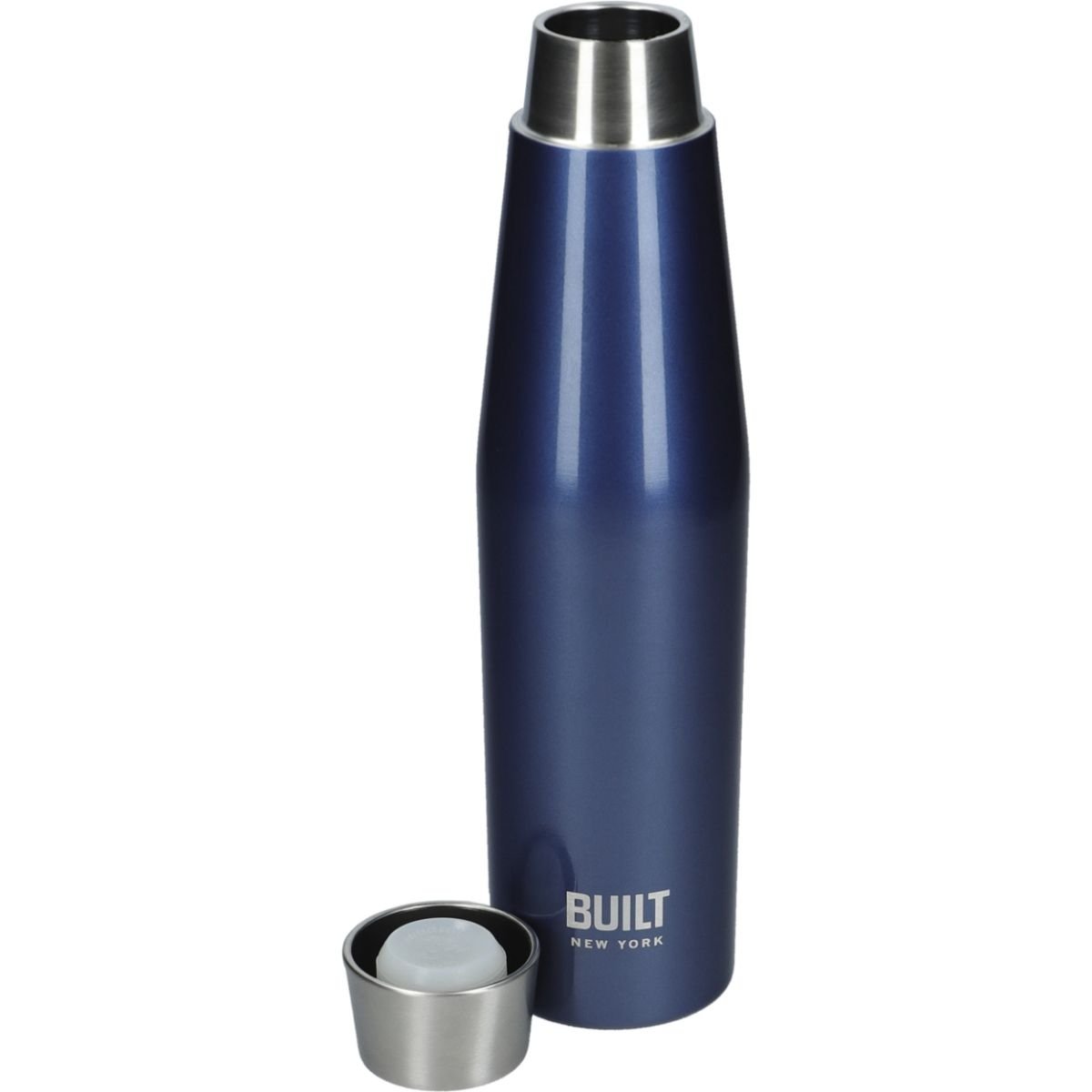 Dubbelwandige Thermosfles, 0.54 Liter, Blauw - BUILT New York | Perfect Seal 