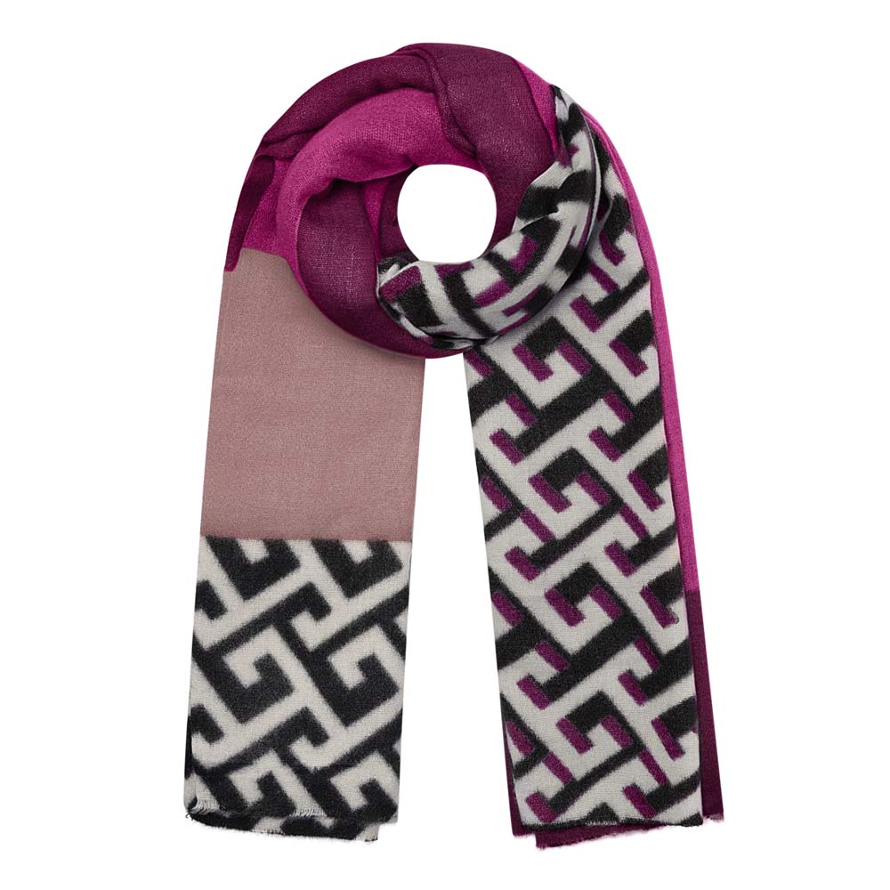 Wintersjaal met print