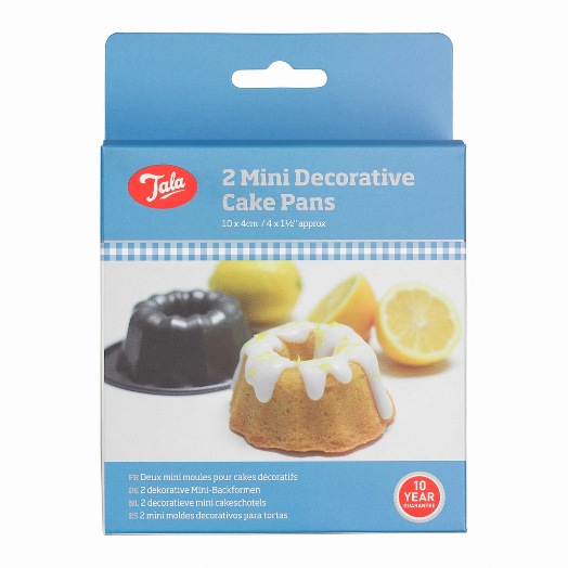 Mini Tulband Bakvorm, Set van 2 Stuks, 10 x 4 cm, Non-Stick - Tala | Everyday