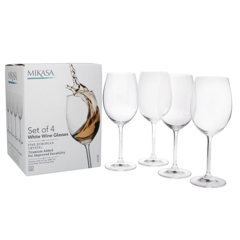 Witte Wijnglazenset, 4 stuks, 468 ml - Mikasa | Julie  
