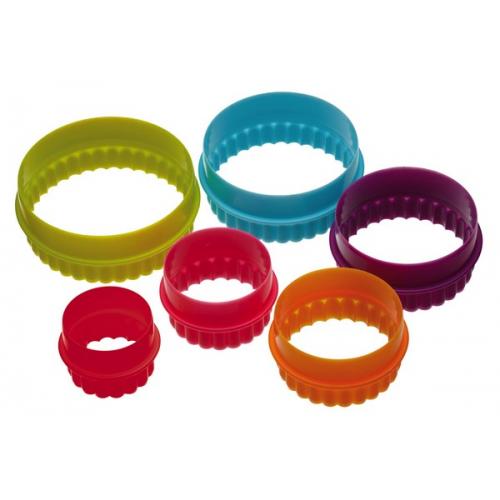 Set van 6 uitstekers - dubbelzijdig cirkel/rond - Colour Works