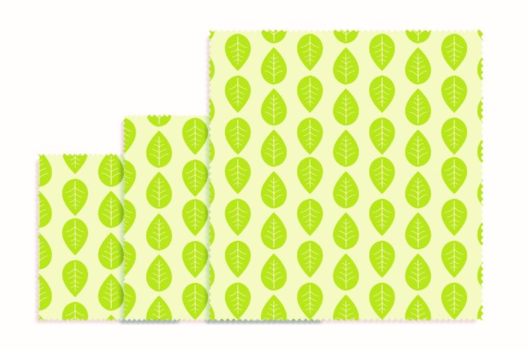 Vegan Was Wrap - Leaves - Set van 3 Stuks - Bee's Wax 