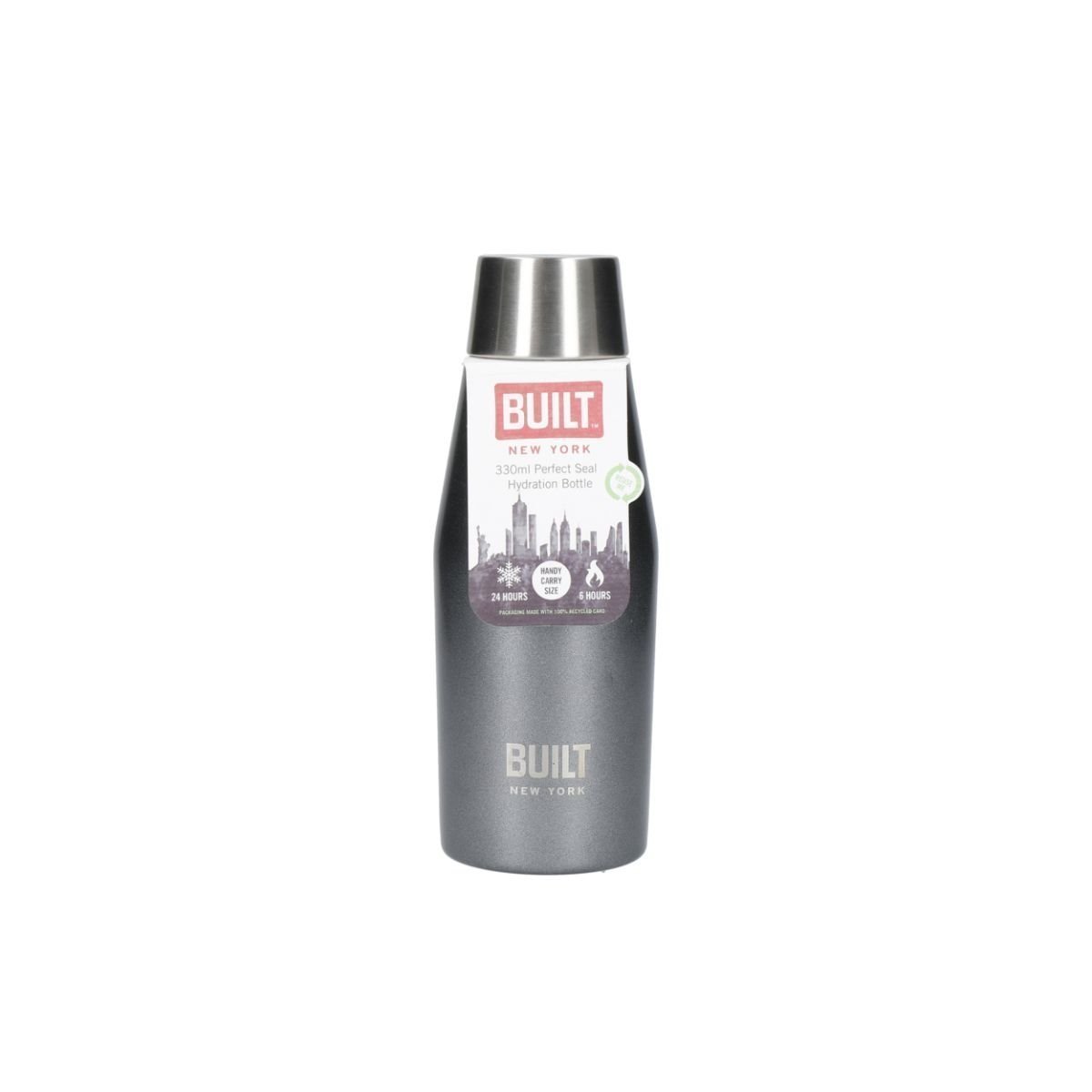 Mini Dubbelwandige Apex Fles, 0.33 L, Zwart - BUILT New York | Perfect Seal 