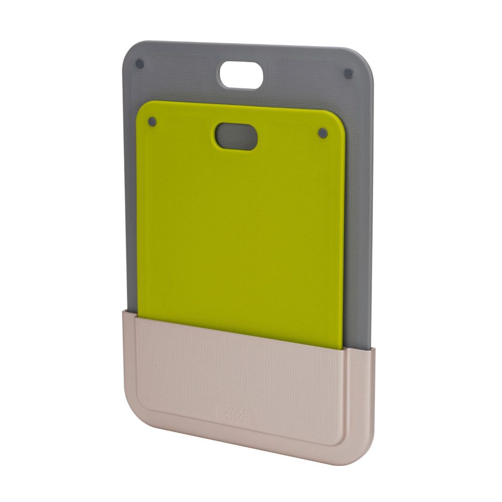 Snijplanken Set inclusief Ophangsysteem, Groen/Grijs, Set van 2 Stuks - Joseph Joseph | DoorStore