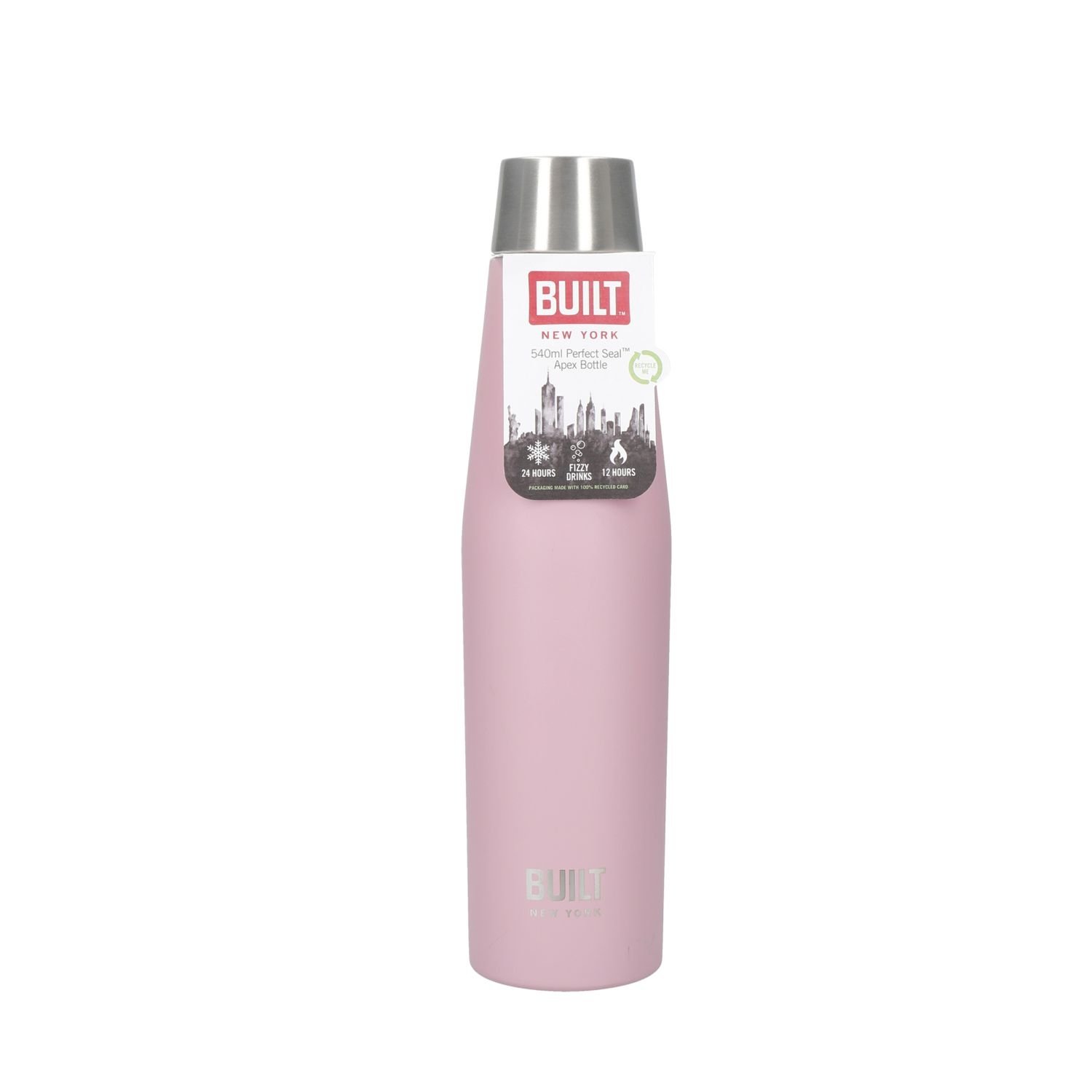 Dubbelwandige Thermosfles, 0.54 Liter, Licht Roze - BUILT New York | Perfect Seal 