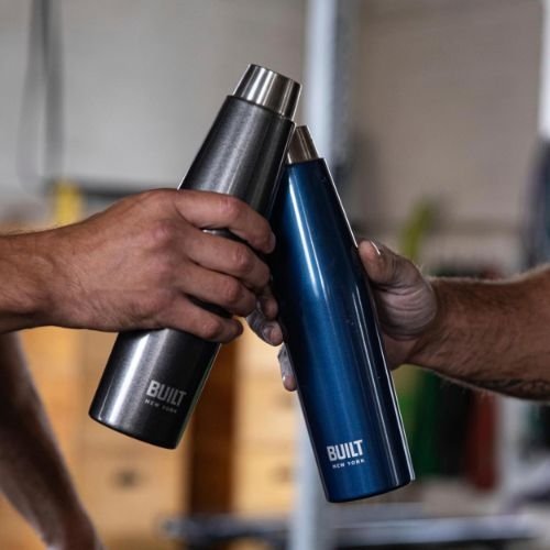 Dubbelwandige Thermosfles, 0.54 Liter, Blauw - BUILT New York | Perfect Seal 