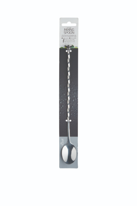Cocktail Lepel met Stamper, 28 cm, RVS - BarCraft