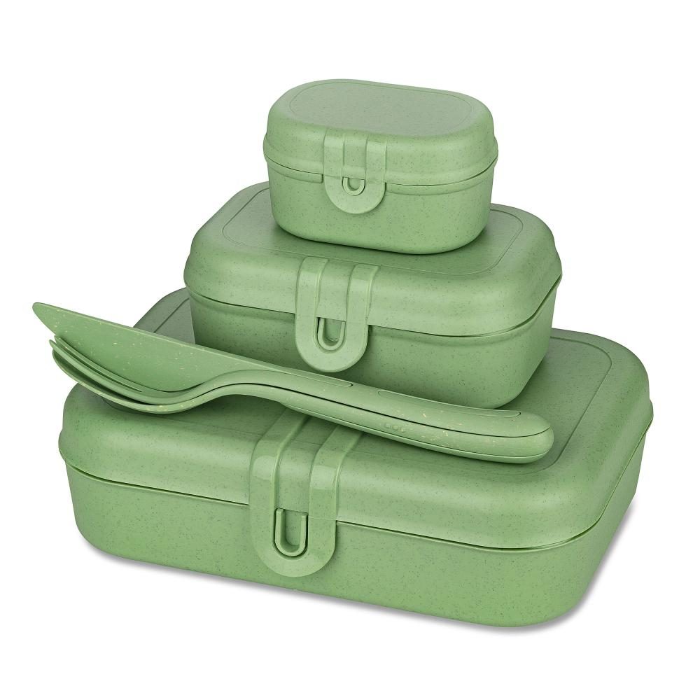 Lunchbox- en Bestekset, Organic, Blad Groen - Koziol | Pascal Ready