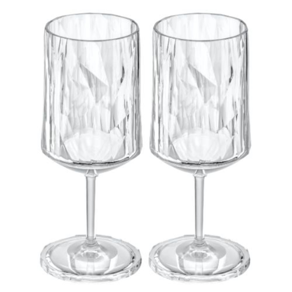 Wijnglas, 0.3 L, Set van 2, Organic, Transparant - Koziol | Club No. 4