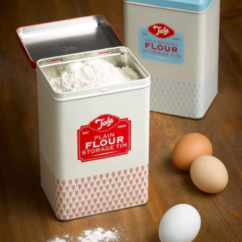 Bewaarblik Flour, 1950's, Rood/Créme - Tala