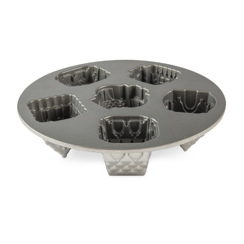 Bakvorm "Cozy Village Baking Pan" - Nordic Ware | Sparkling Silver Holiday