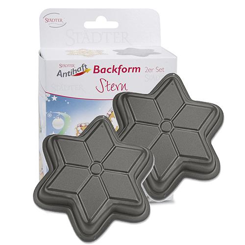 Set van 2 mini bakvormen, ster - Städter